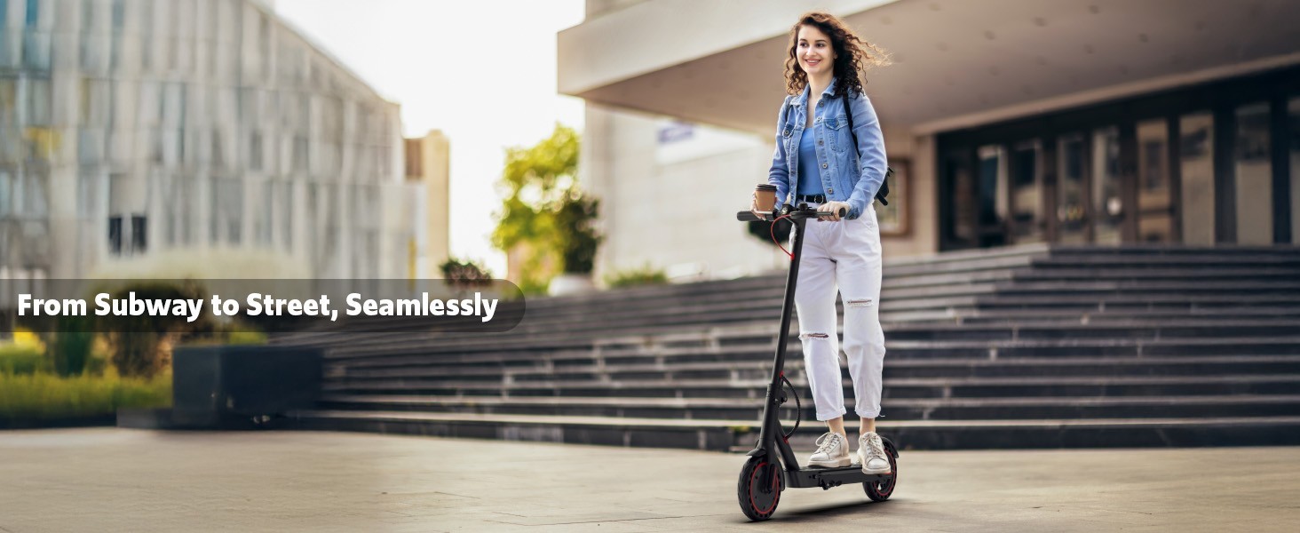Electric Scooter Adults, Up to 21 MPH, Folding E-Scooter Built-in Side Lights
