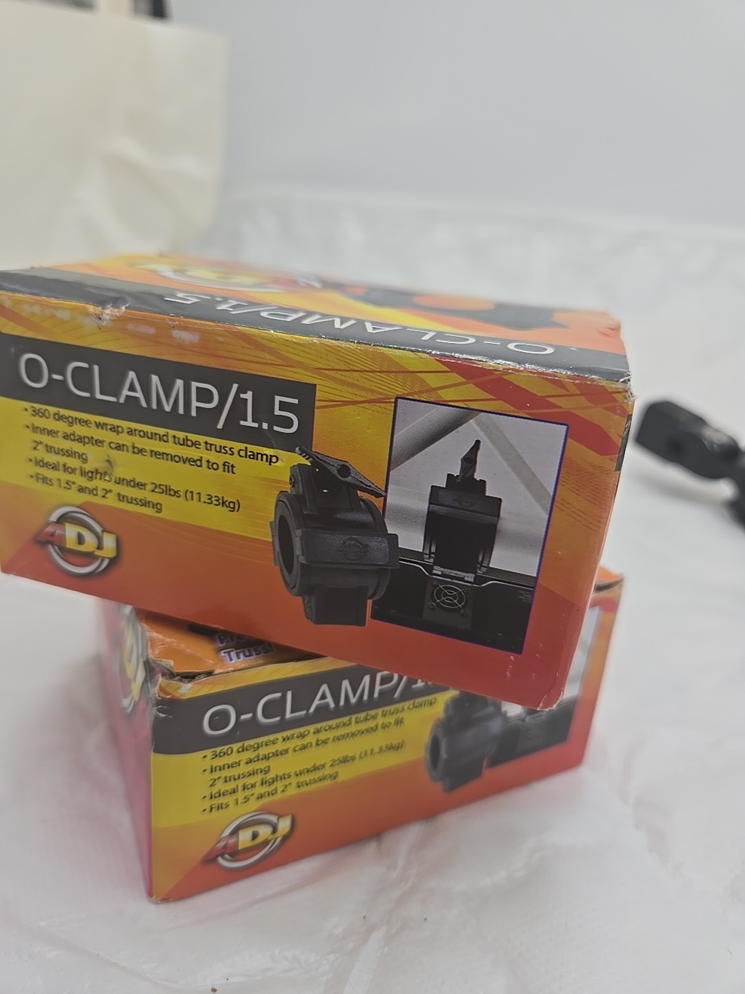 American DJ ADJ Products O-Clamps Tube for 1.5"-2” Truss NIB Plus Extra Lot