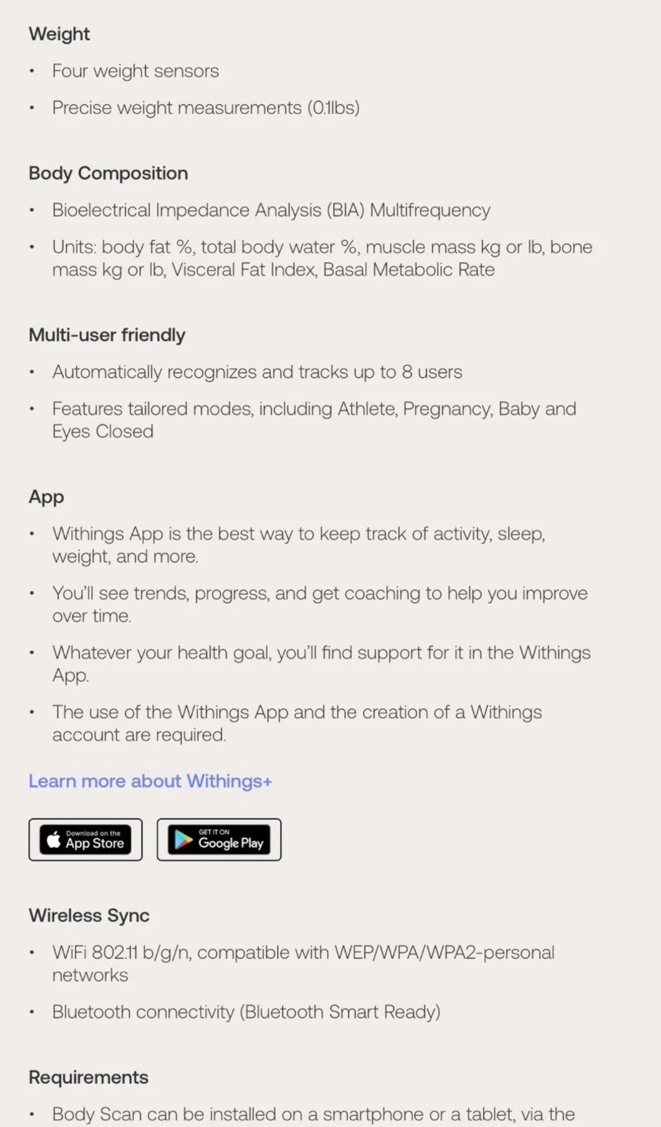 Withings Body Scan Ultimate Health Checkup Take Control Body/Health BLACK