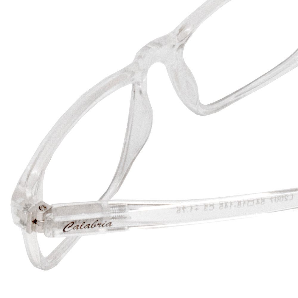 Calabria L2007-C3 Unisex Full Rim Designer Reading Glasses in Crystal Clear 54mm