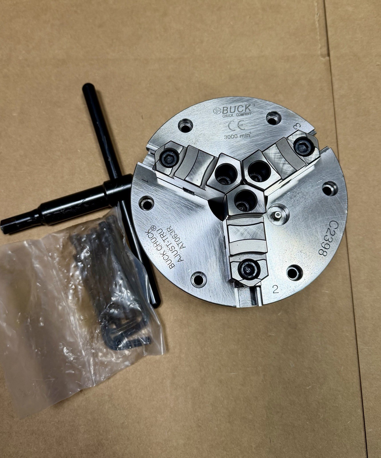 BUCK AT063RC 6" Inch 3 Jaw Manual Lathe Chuck Plain Back