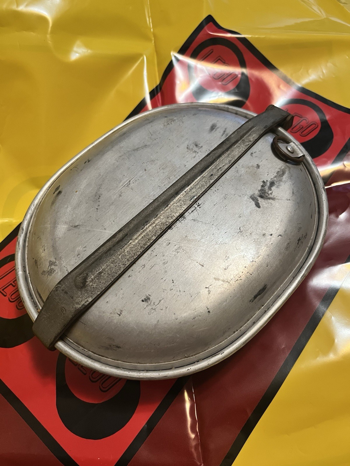 1918 Vintage U. S. Military WW1 Field Mess Kit-Bowl/Frying Pan w/Lid