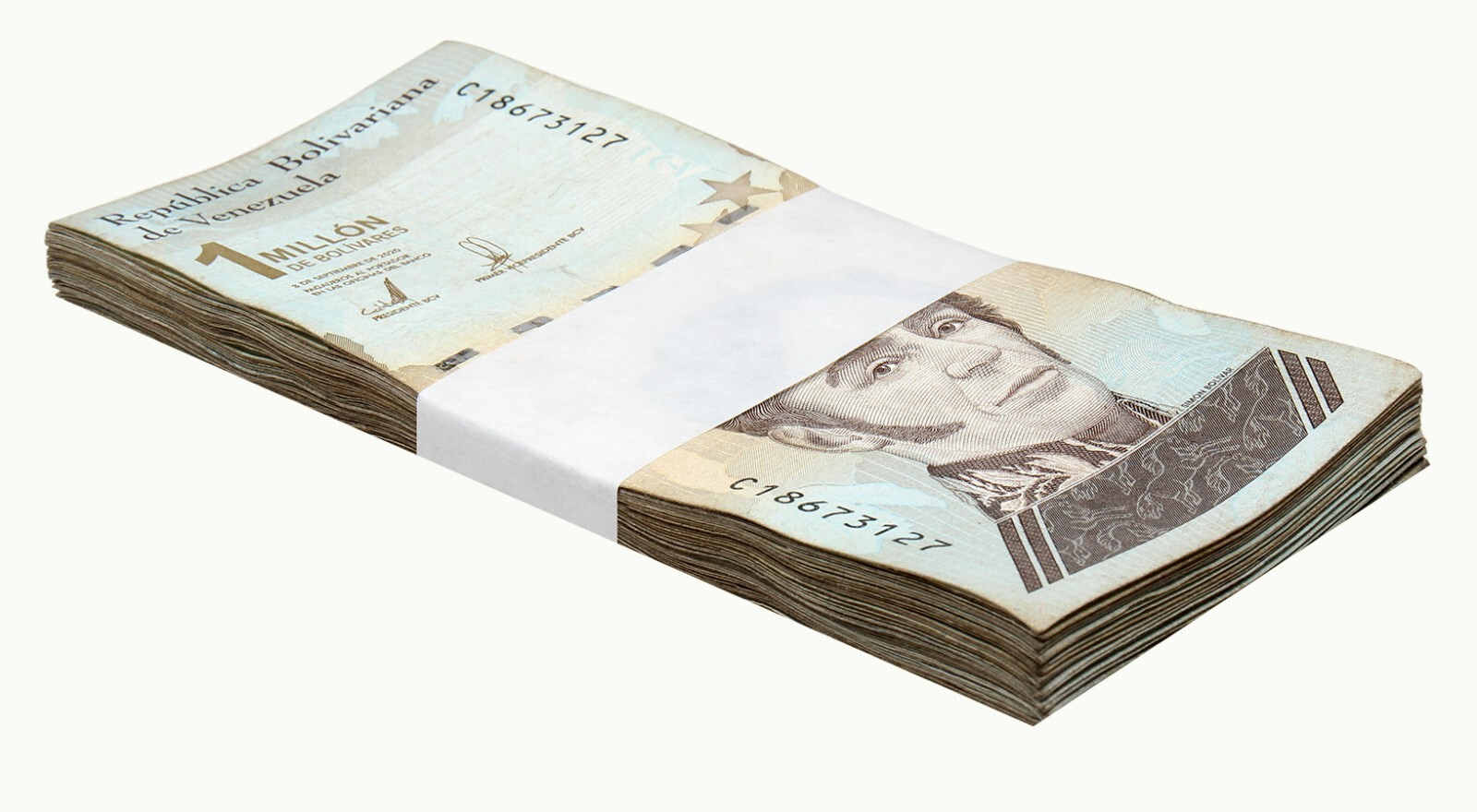 Venezuela 1 Million Bolivar Soberano, 2020 CIRCULATED X 100 PCS Bundle Parker