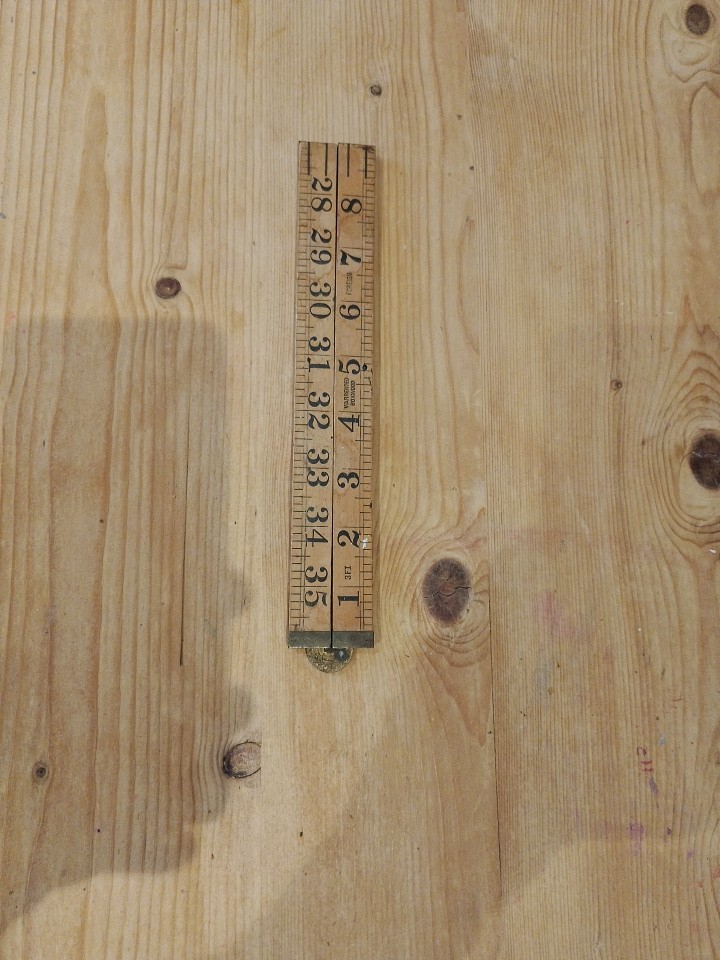 Vintage Wooden Folding Ruler One Meter Lovely Piece