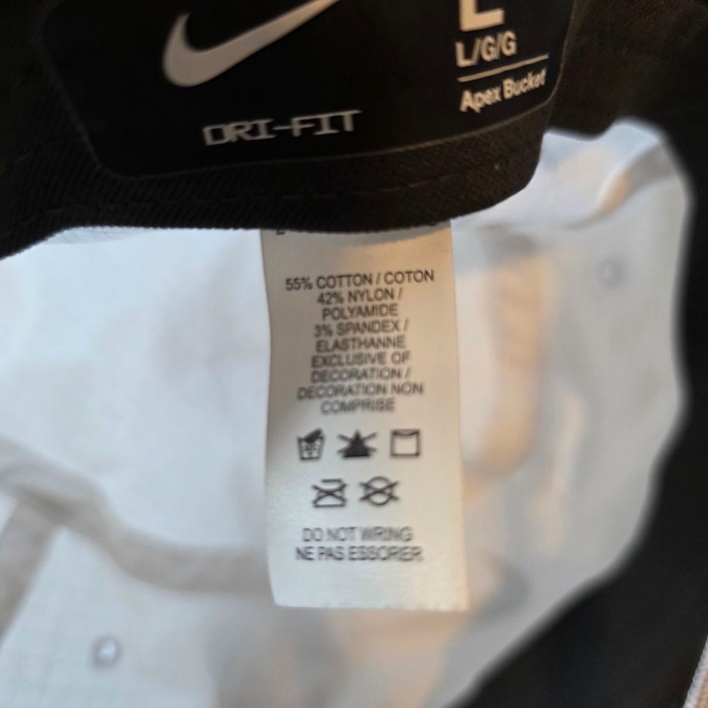 Nike Dri-FIT Apex Bucket Hat White Gray NWOT