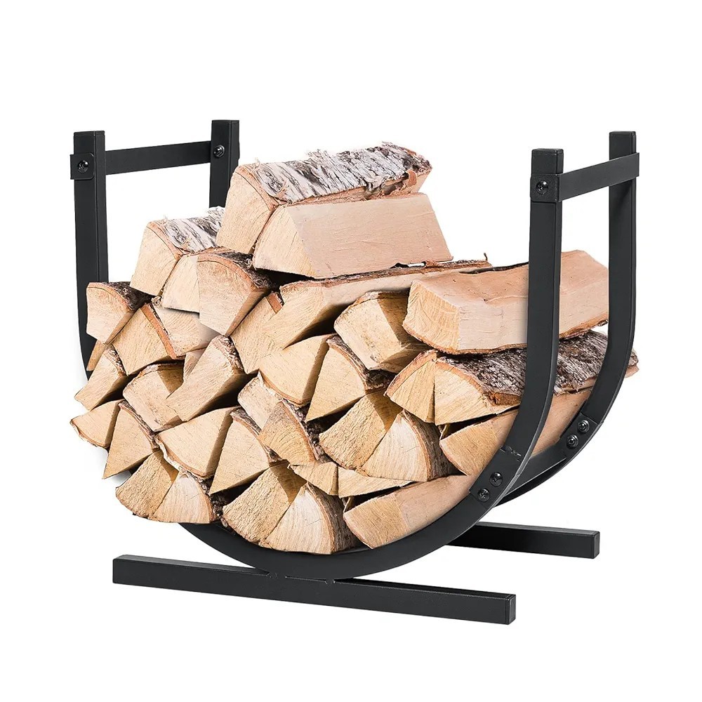 Firewood Rack - 19" Indoor/Outdoor Fireplace Wood Storage Rack By SINGLYFIRE