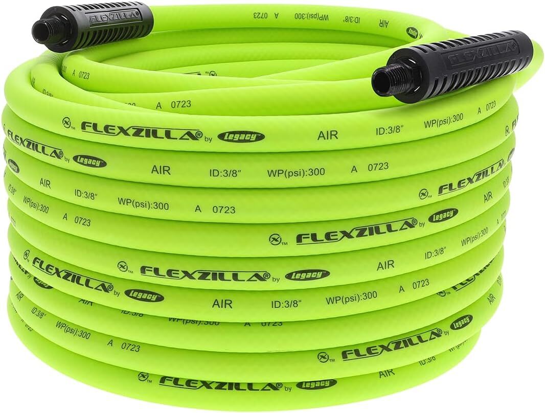 Flexzilla Pro Air Hose, 3/8 in. x 100ft., Heavy Duty, Lightweight - ZillaGreen