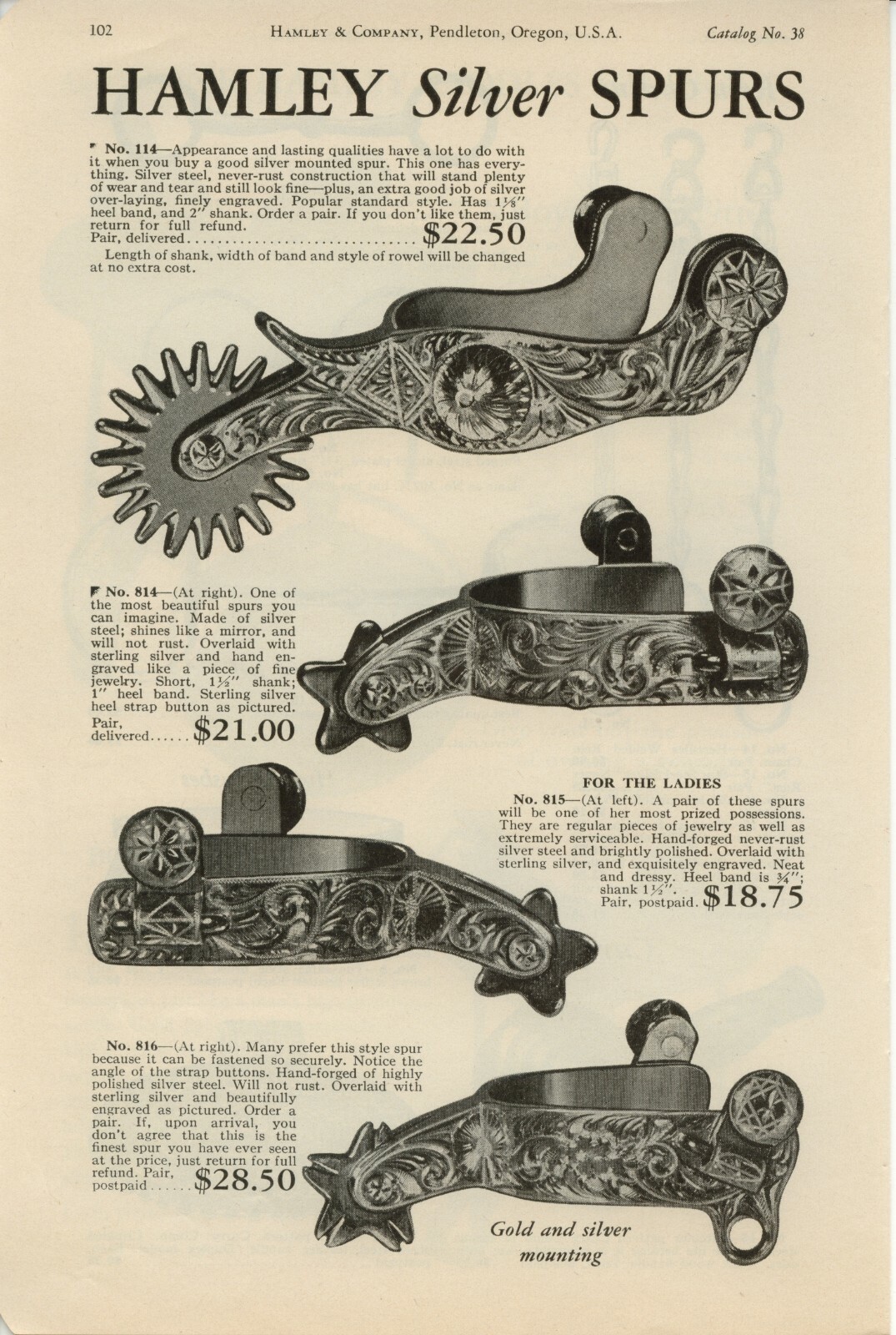 1938 Hamley's Catalog #38 on CD - Saddles, Spurs, Bits