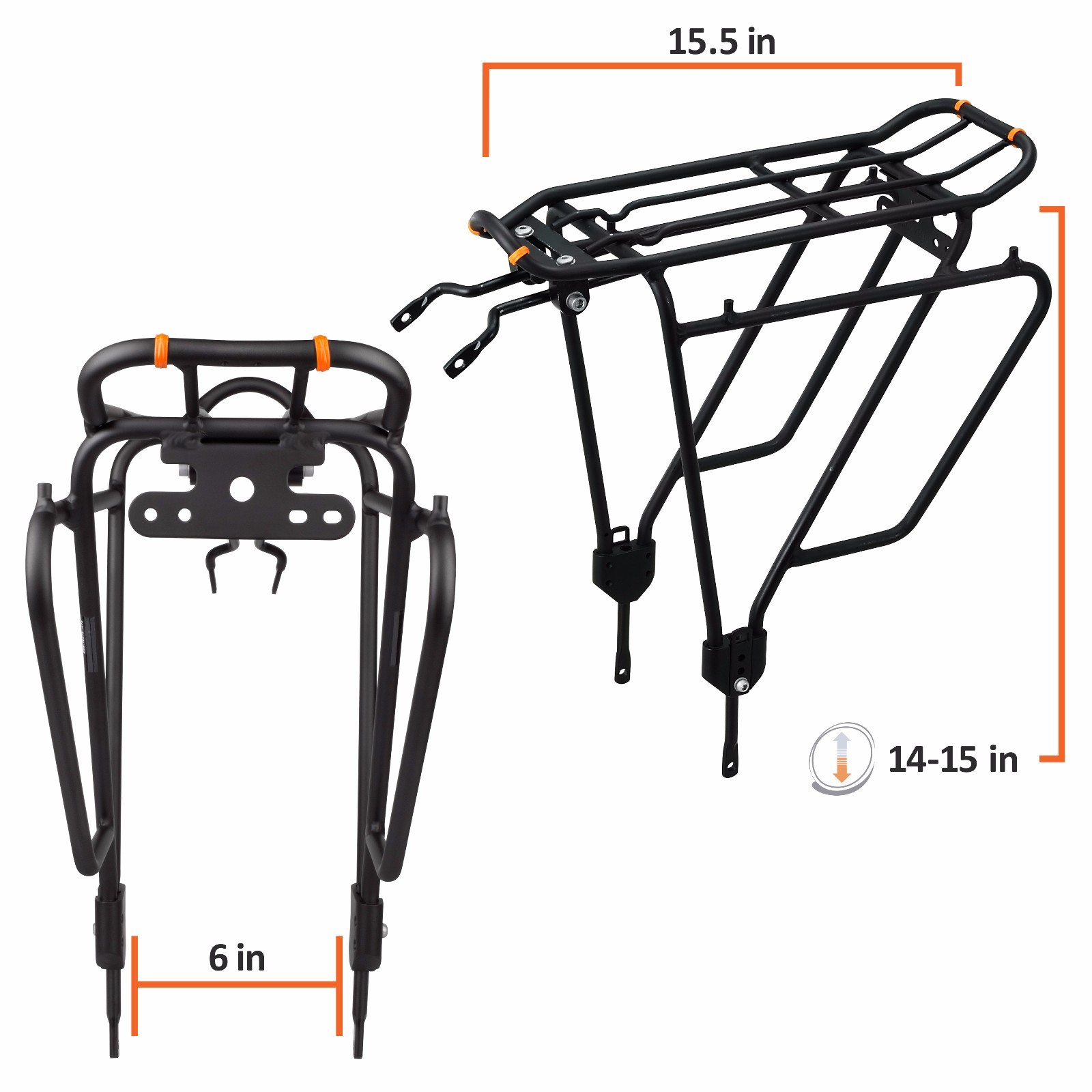 Ibera Bike Rear Touring Rack Non-Disc Brake Mount MTB Luggage Carrier 26"-29"