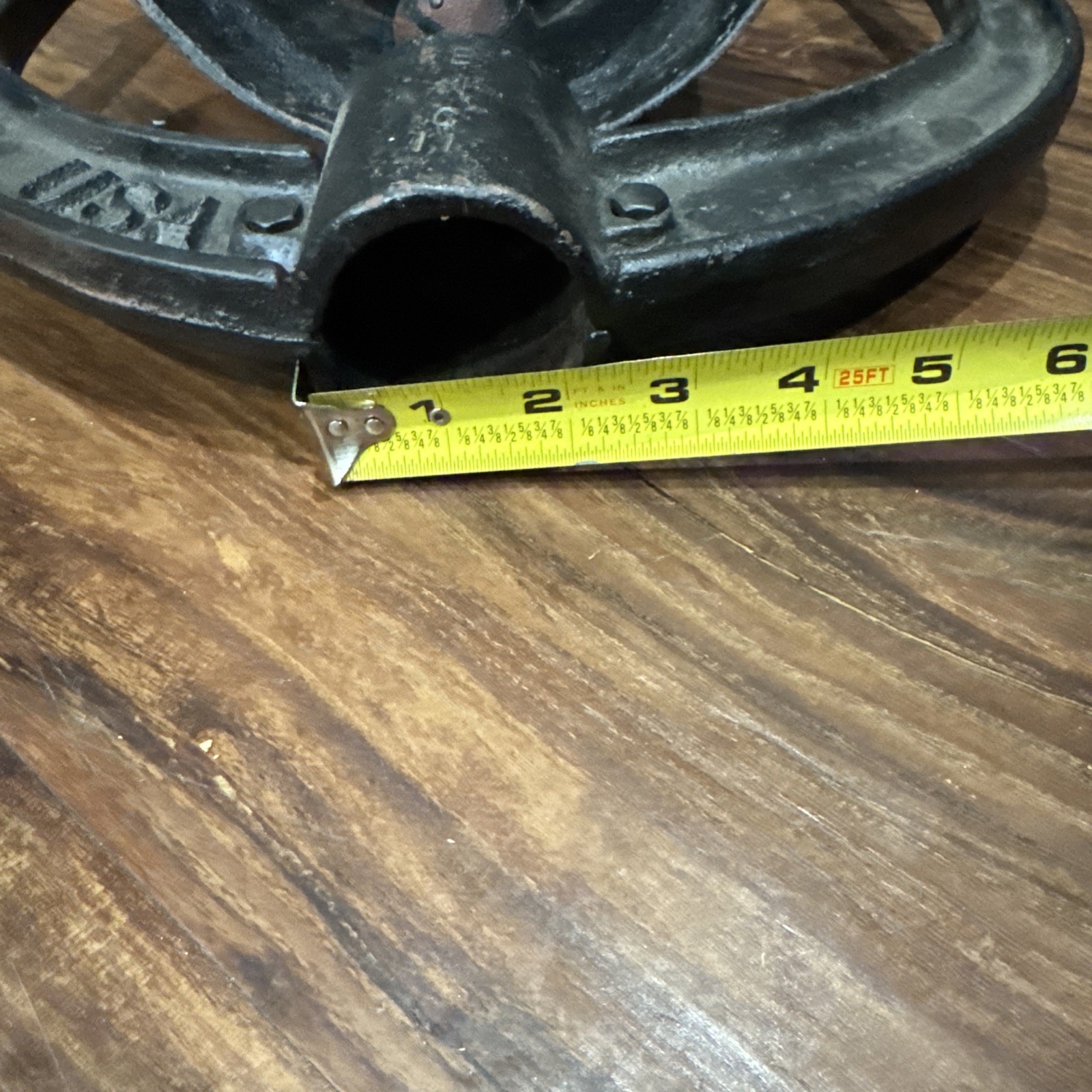 Antique Cast Iron USA Farm School Dinner Church Bell With Yoke 8.5” inches