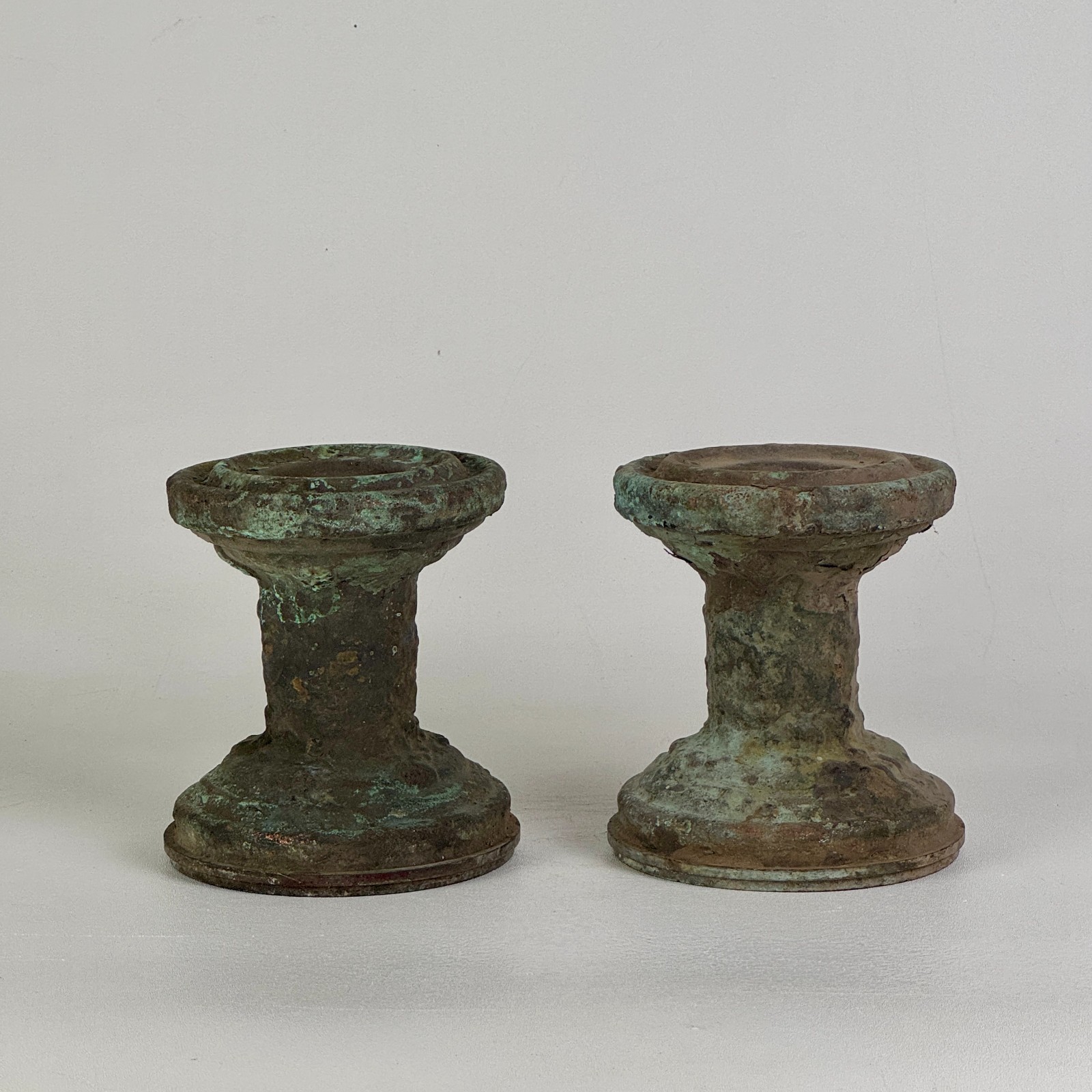 Antique Pair of Unidentified Bronze Architecturally Salvaged Decor Elements