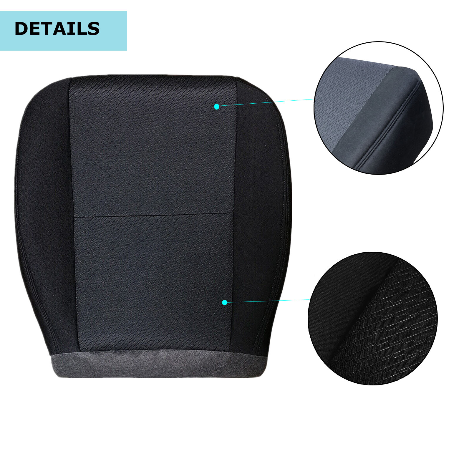 For 07-14 Chevy Silverado 1500 Driver Side Bottom Cloth Seat Cover+Foam Cushion