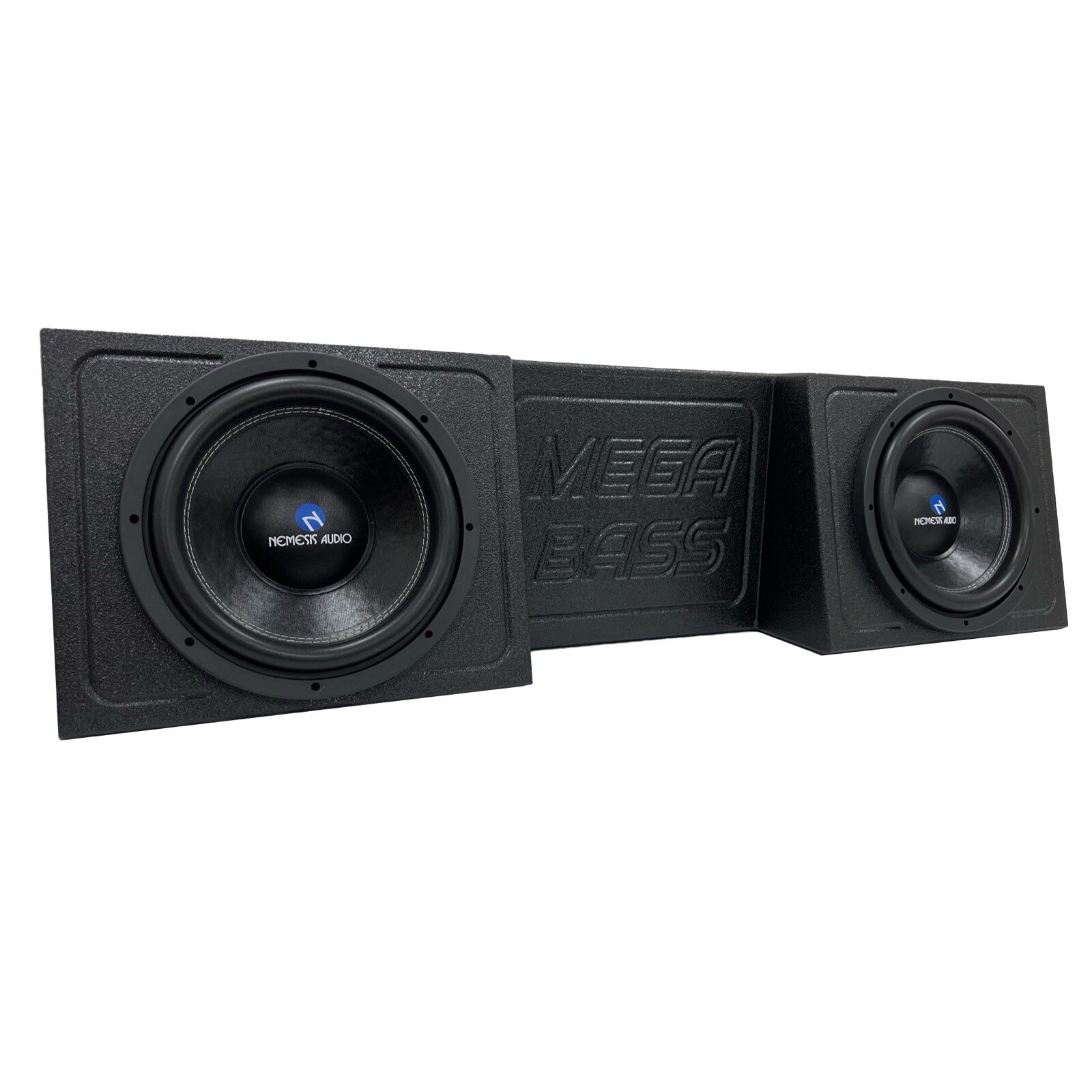 Regular Cab / Single Cab 10” Dual Sub Box Subwoofer Enclosure Gm Ford Dodge