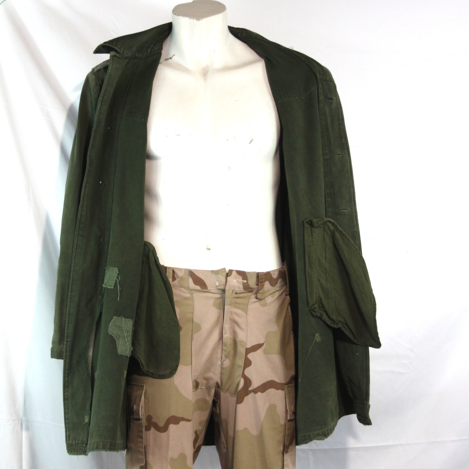 Hungarian Vintage Army Parka Outer Unlined Repaired 42-44" Chest (4115)