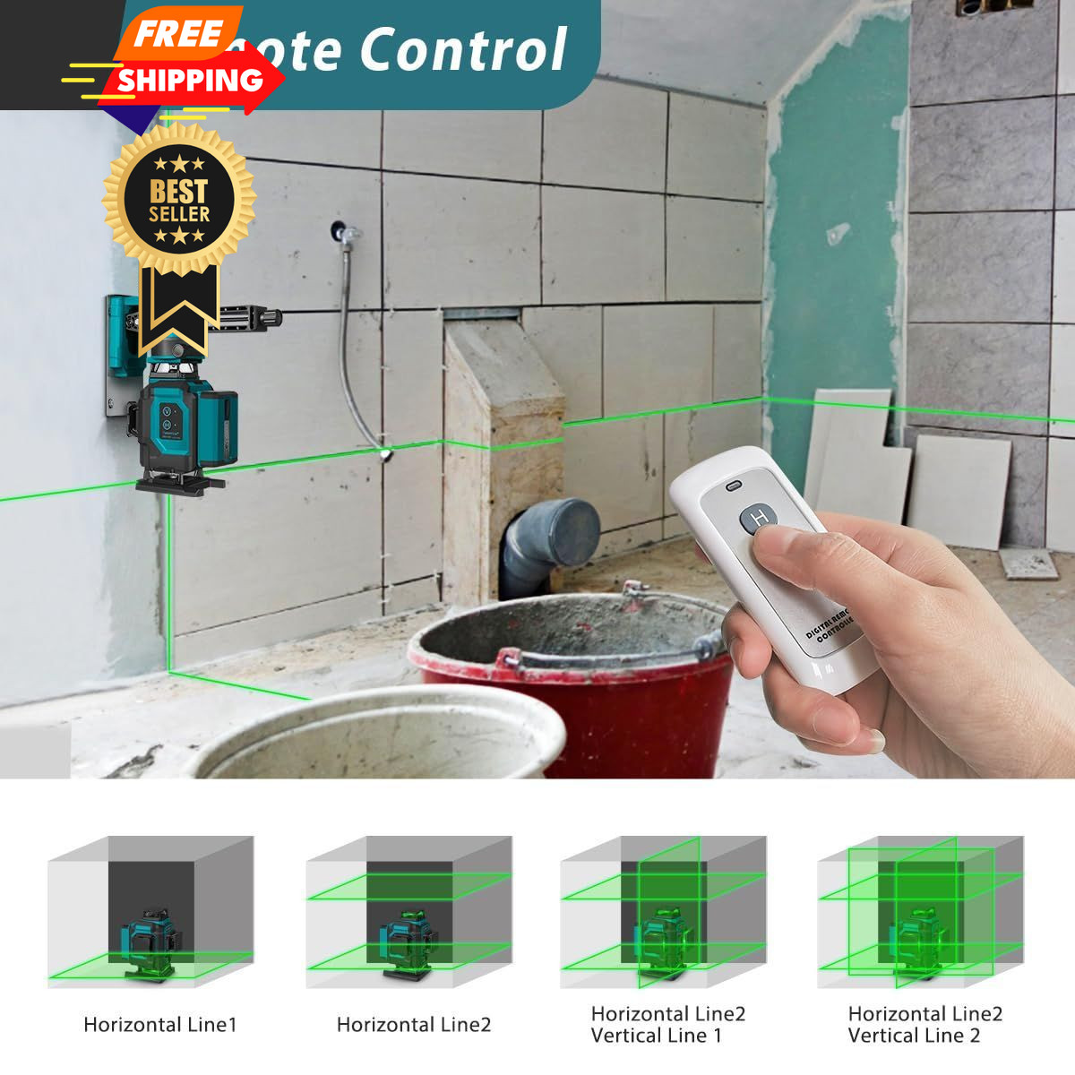 Takamine 16 Lines Green Laser Level Pro, 4x360° 4D Cross Line