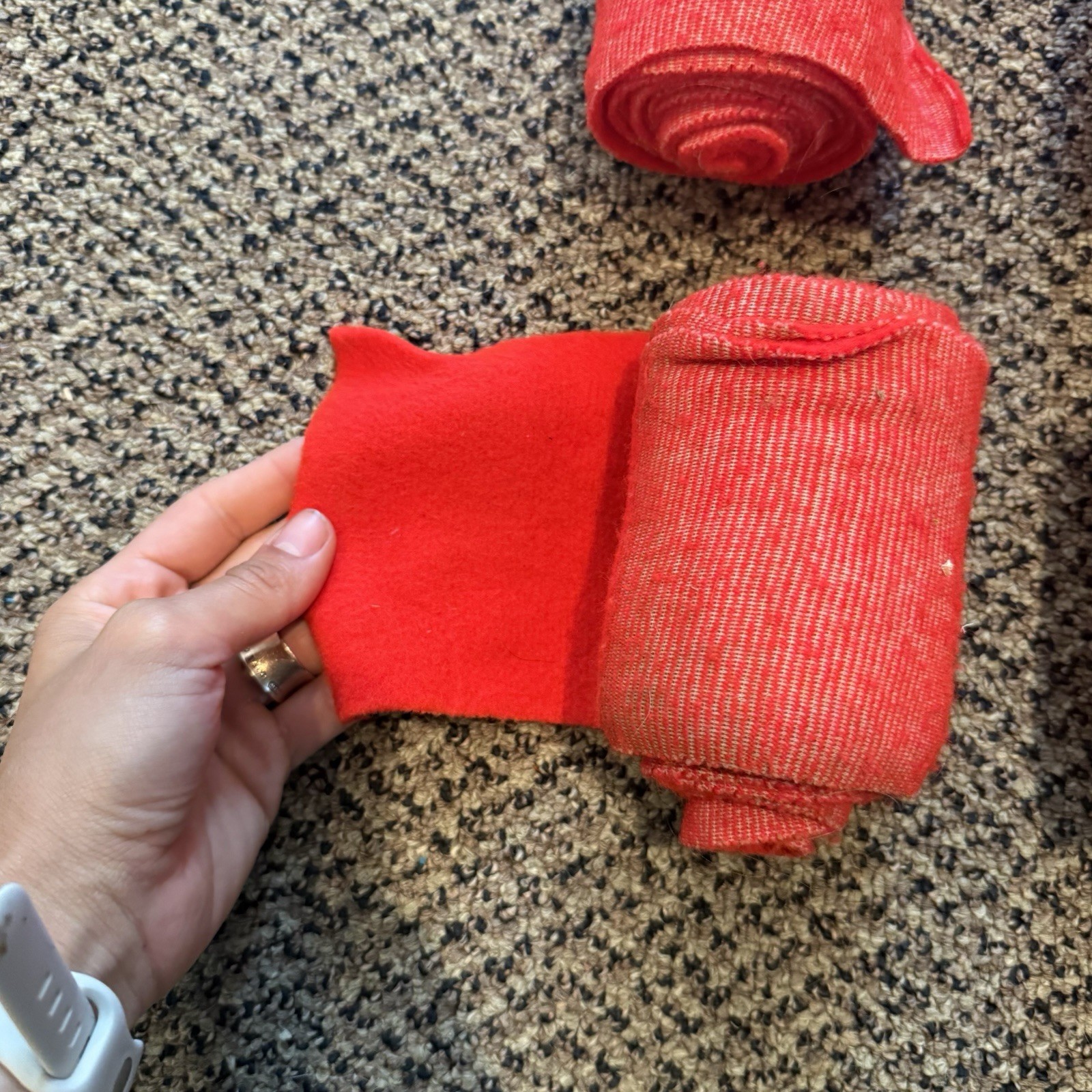 Set Of 4 Red Horseback Riding Equestrian Polo Wraps