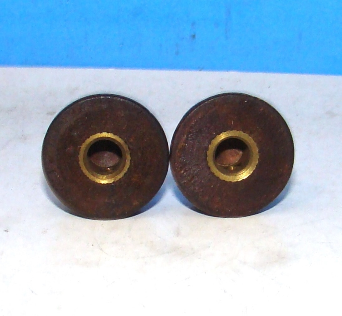 Wood Deco table tube Radio Knobs 1920-30's 7/8" Diameter @ Skirt x 1/2" Depth