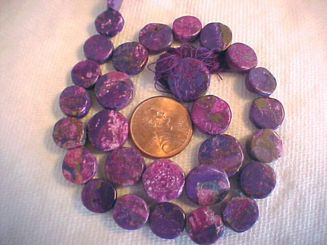 Turquoise Purple Hand Cut Beads 8 to 13 mm grad on each strand BOGO FREE !!!!!