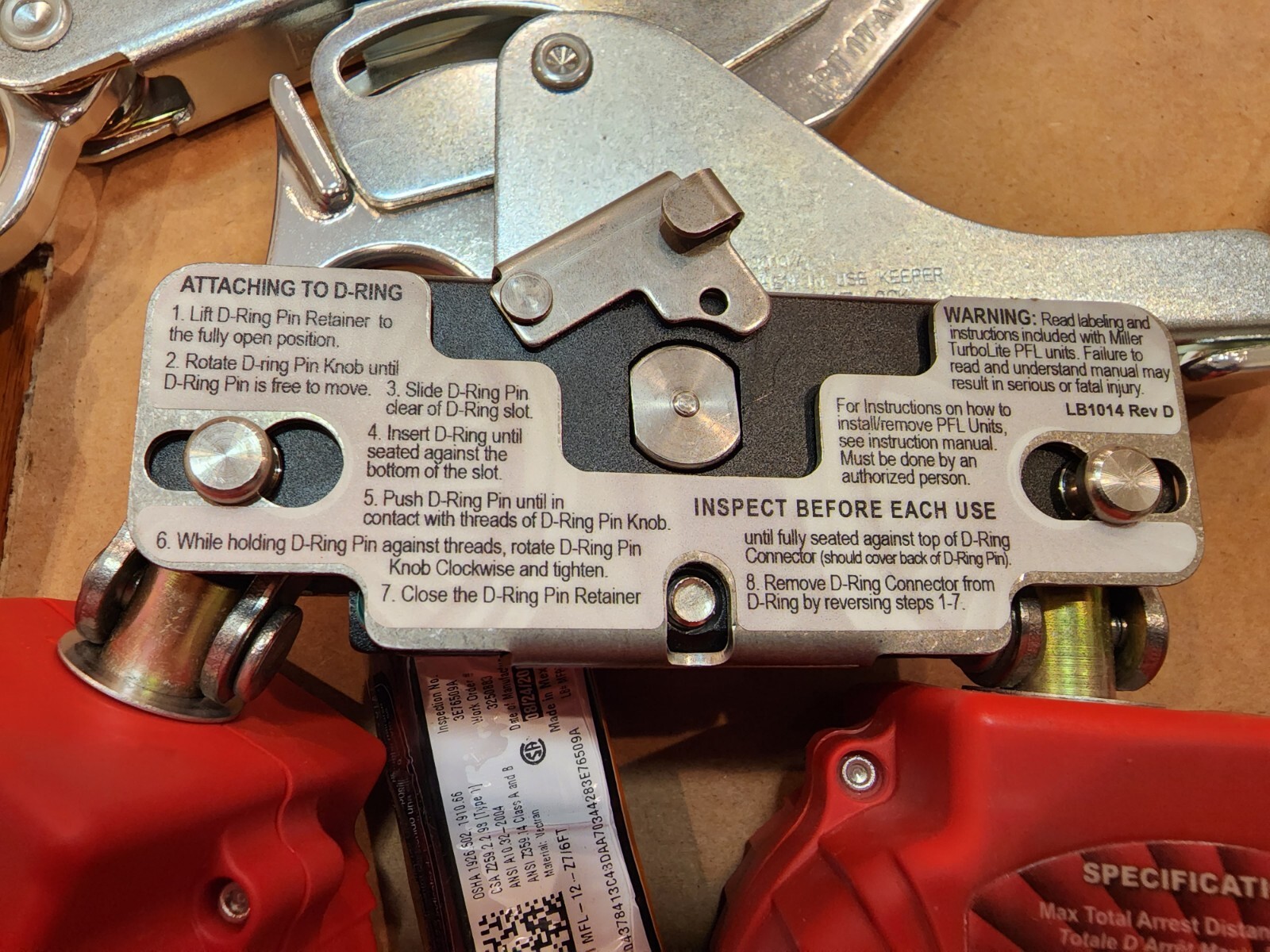 MILLER DUAL SRL 6FT 400LB CLIMBING POSITIONING SRL MFLB-12-Z7/6FT G9754412