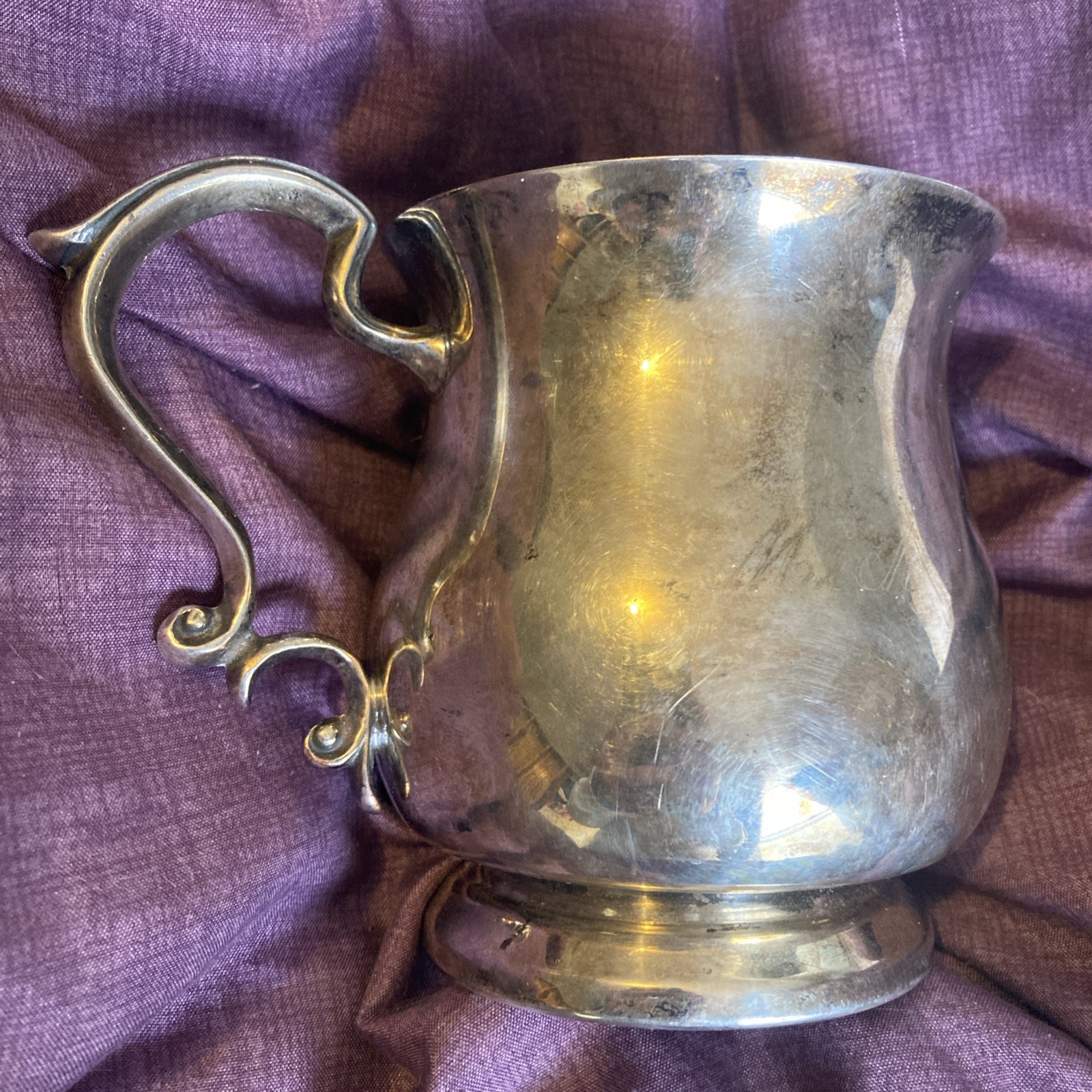 Vintage FB Rogers Sterling Silver Mug  Engraved ‘Mick’ 260.59 Grams