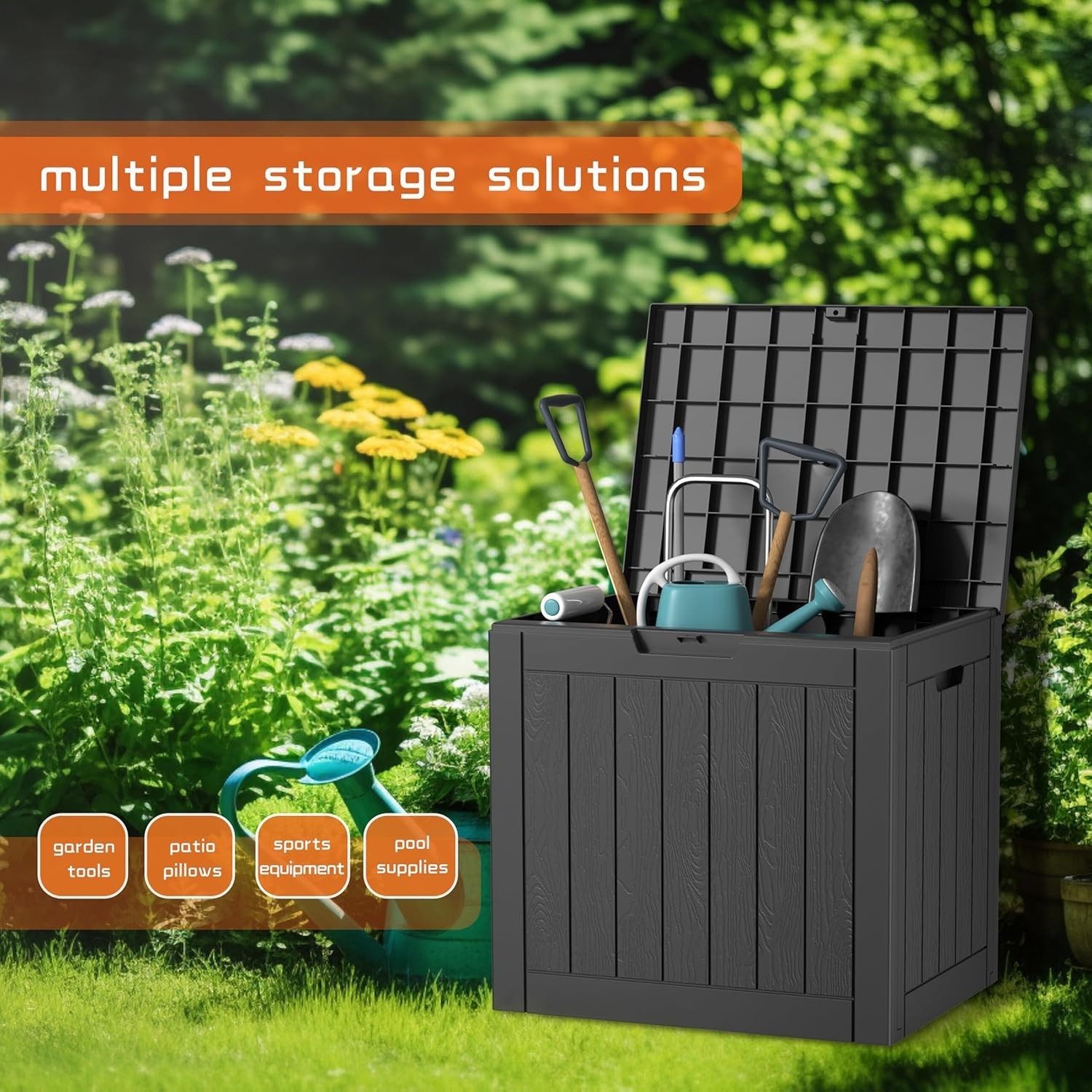 30 Gallon Resin Deck Box - Lockable, Durable Outdoor Storage for Every Need