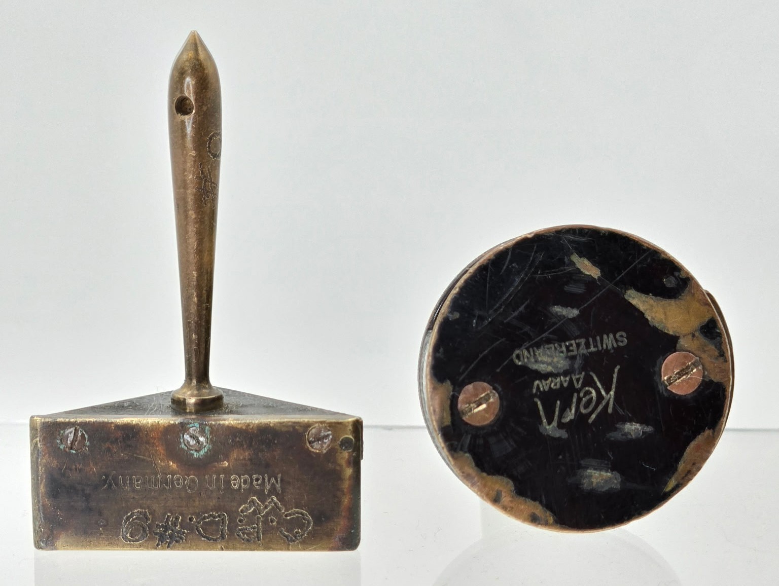 Antique Pentiprism & Angle Prism Lot - Kern Aarau No.119 Rotating Cap & Zeiss??