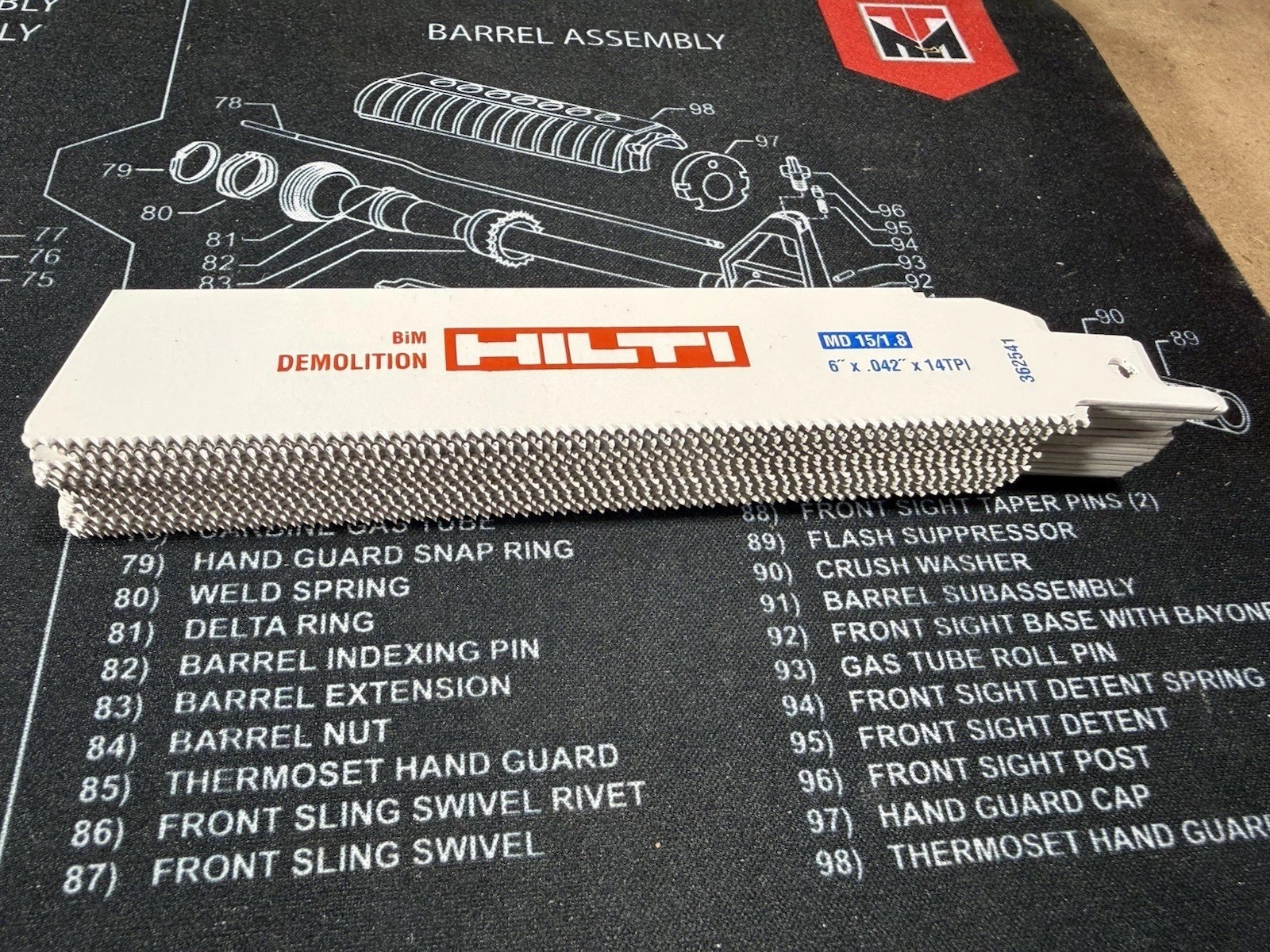 Mikwaukee 12” 5789 9” 5788 6” 5784 9” 5202 And HILTI 362541 Sawzall Blades New