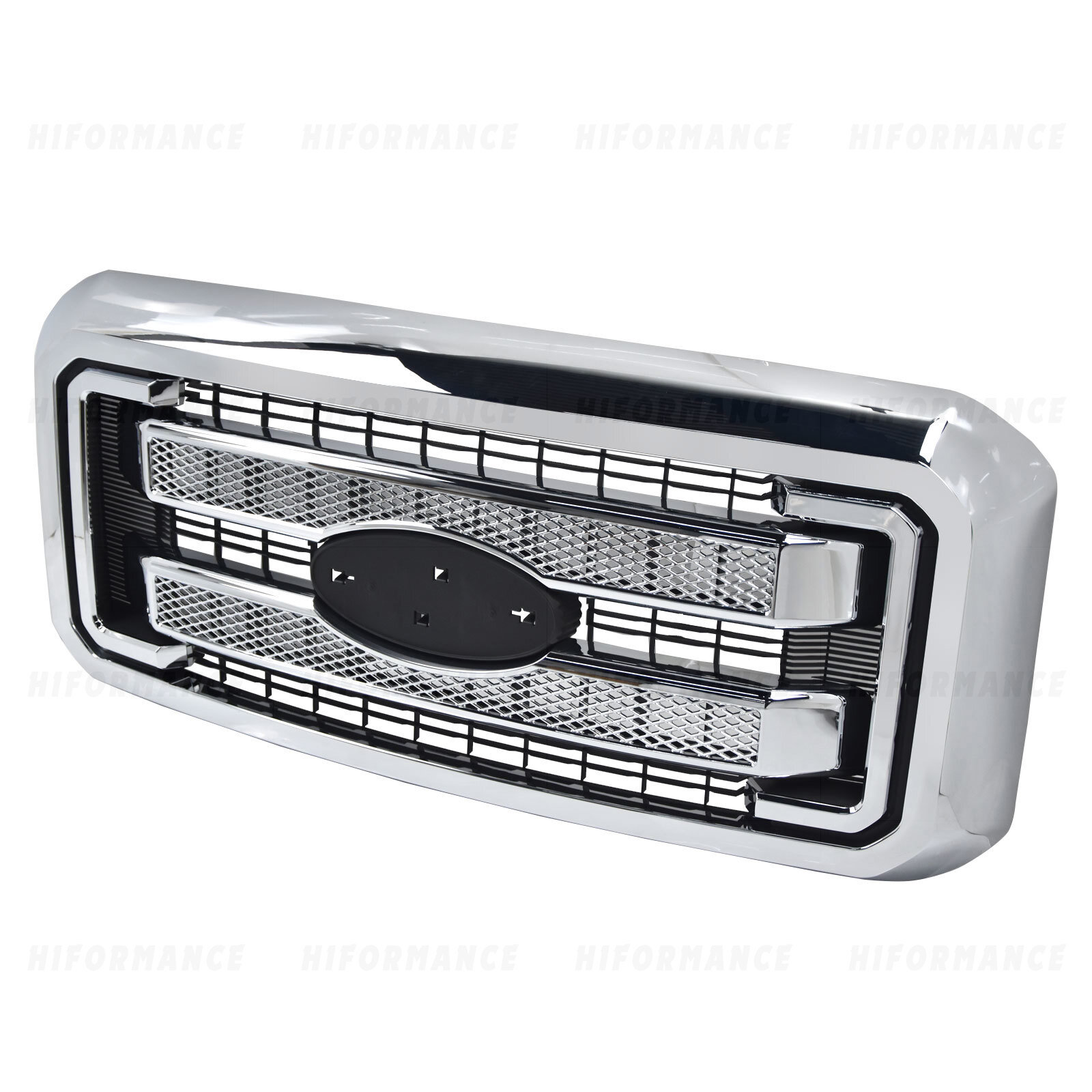 Platinum Front Grille Upper Grill Chrome For 2011-16 Ford F-250 F350 Super Duty