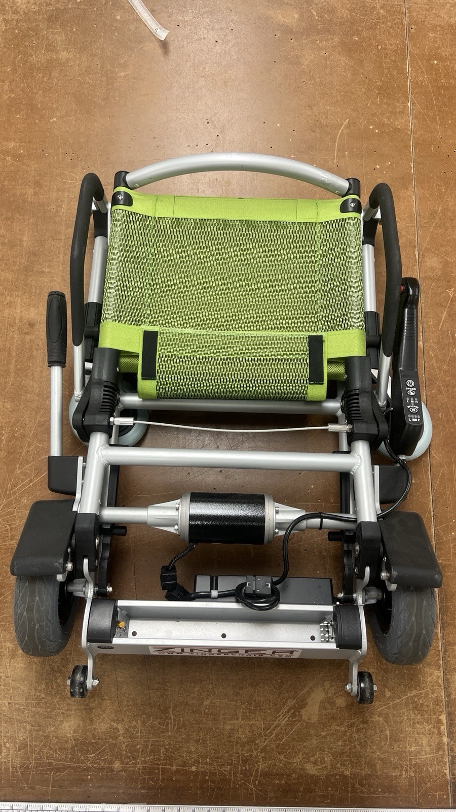 Zinger Foldable Lightweight Electric Power Wheelchair Aluminum - No Battery