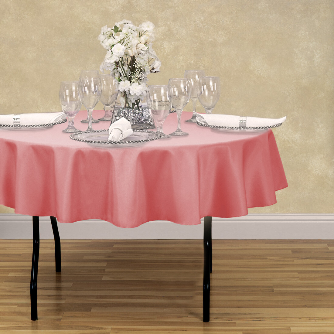 LinenTablecloth 70 in. Round Polyester Tablecloths, 30 Colors! Event & Wedding