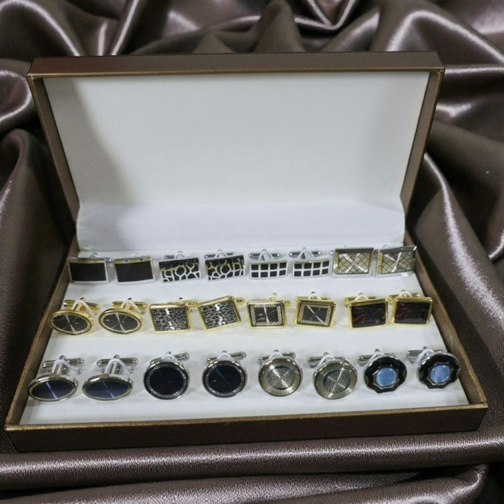 12 Pairs of cufflinks for Men Versatile variants Cufflinks Gifts For Men