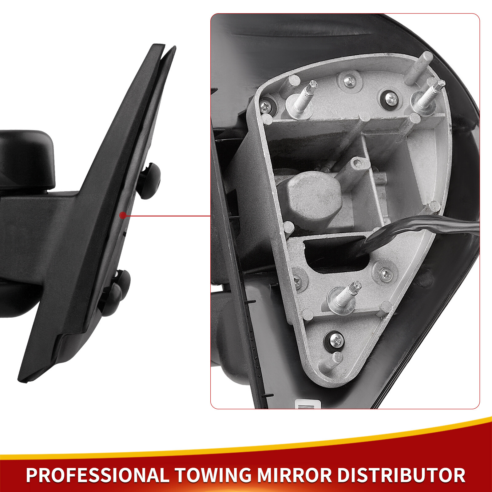 Pair Power Heated Tow Mirrors For 2007-2013 Chevy Silverado 1500 2500 3500 HD