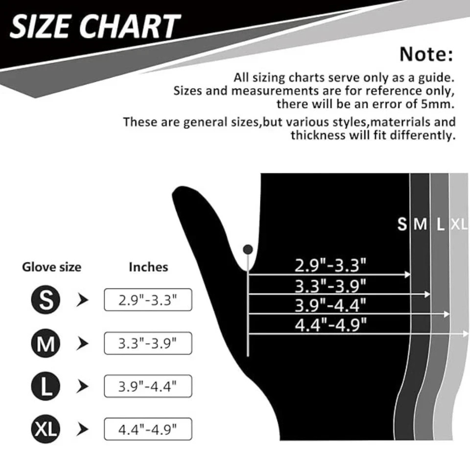 6 Mil Black Nitrile Gloves Heavy Duty Powder-Free Latex-Free New 100 / 1000