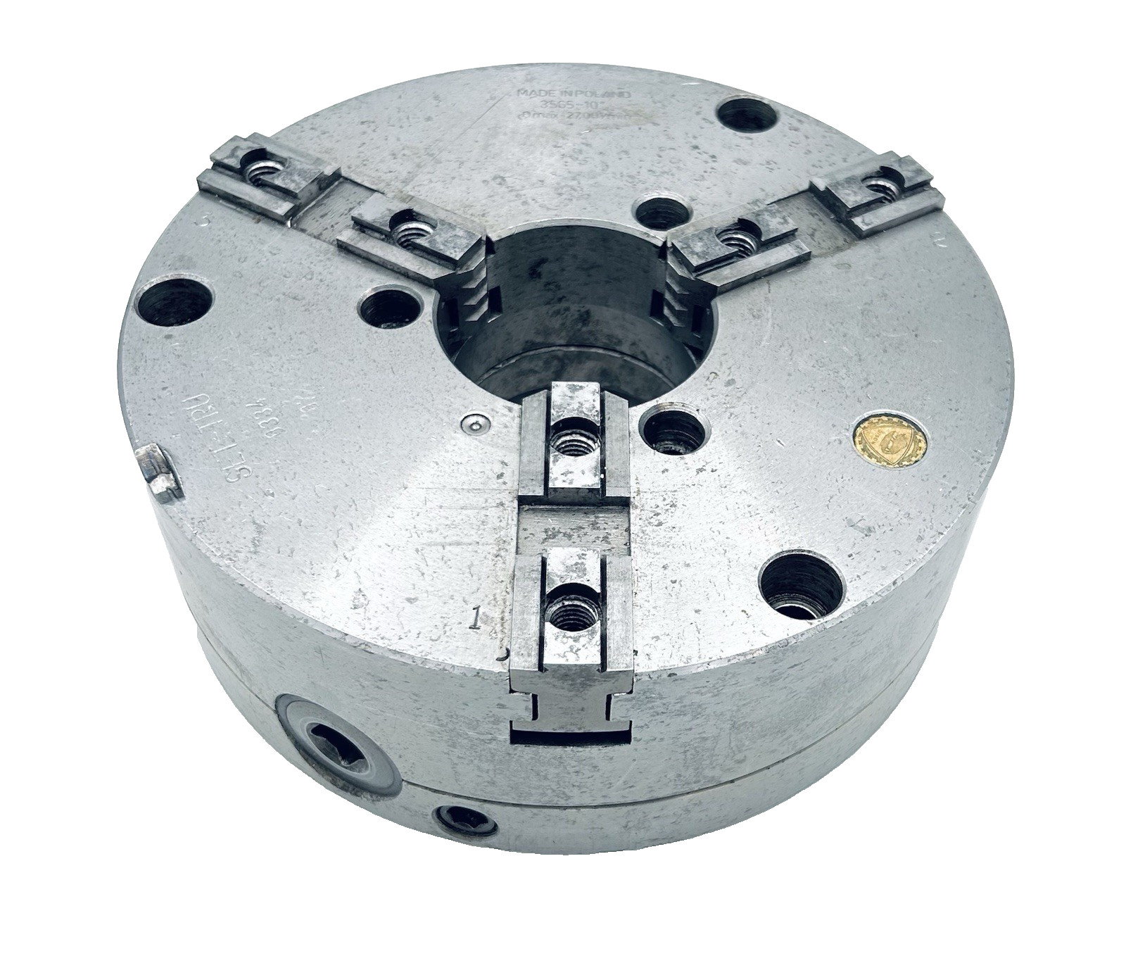 BISON 10" SET-TRU 3-Jaw Self Centering Lathe Model No. 3565-10 **GOOD** Poland