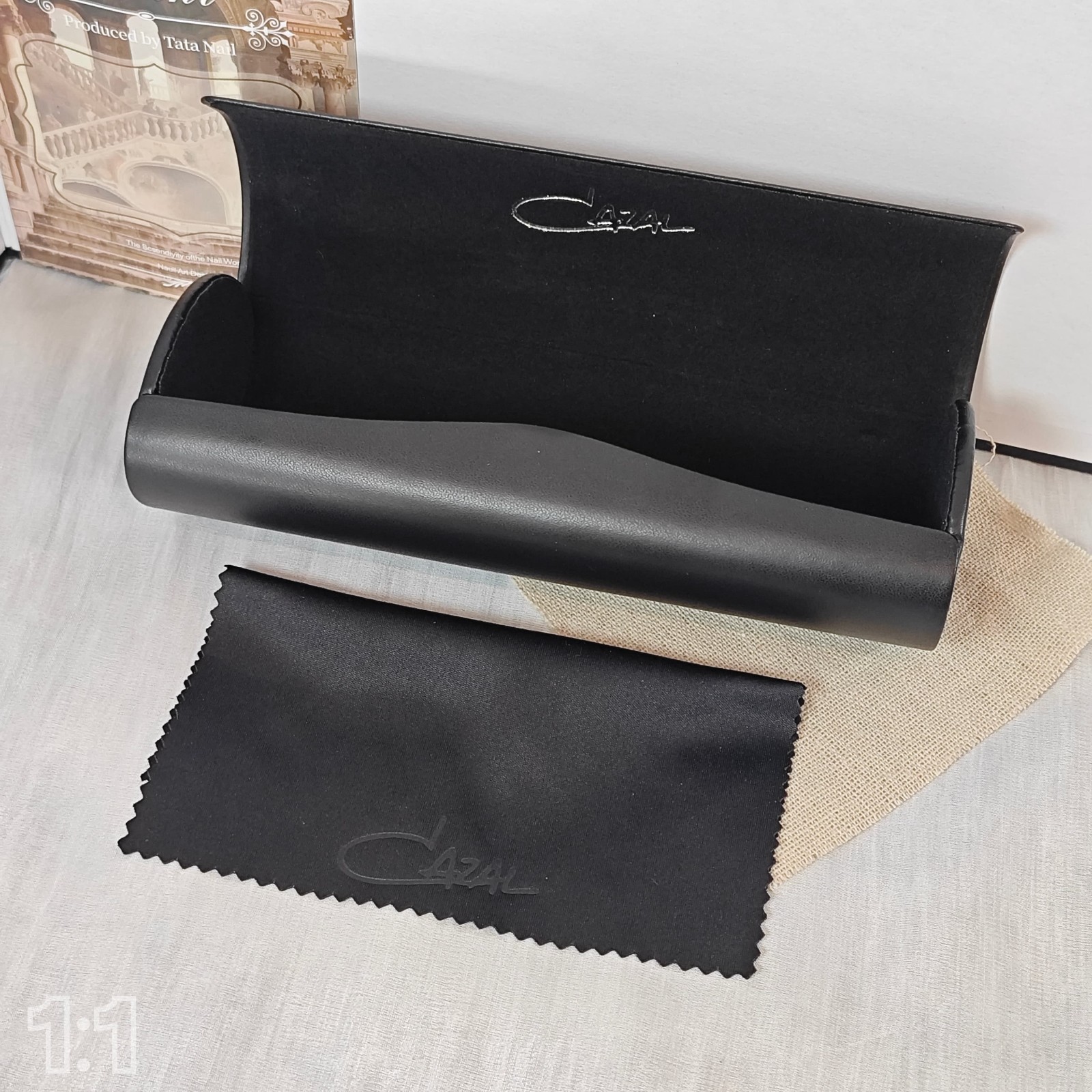 Cazal Sunglasses Horizontal Logo Black Golden Frame Glasses Reflective Lens