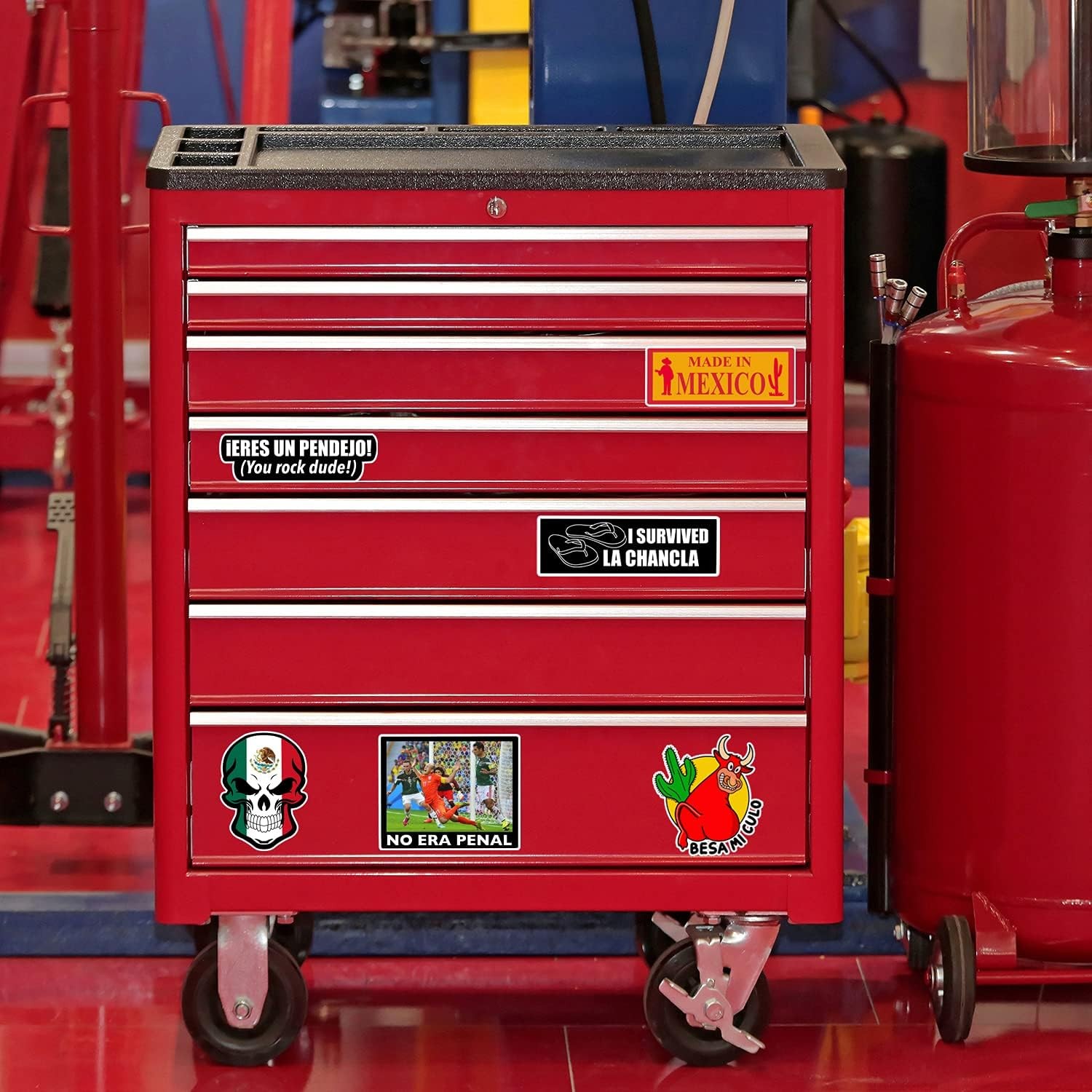 50pcs Mexican Stickers, Funny Vinyl Mexico Tool Box Multicolor