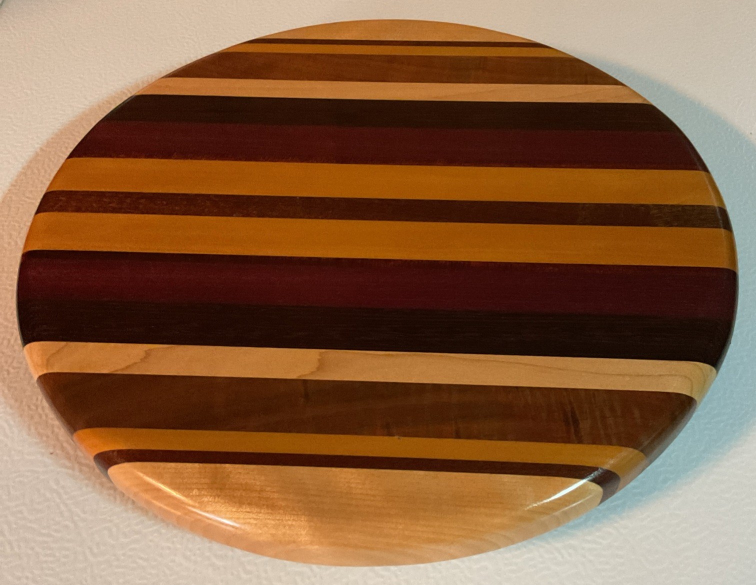Beautiful Handmade Multi-Wood Inlay Lazy Susan 12” Turntable
