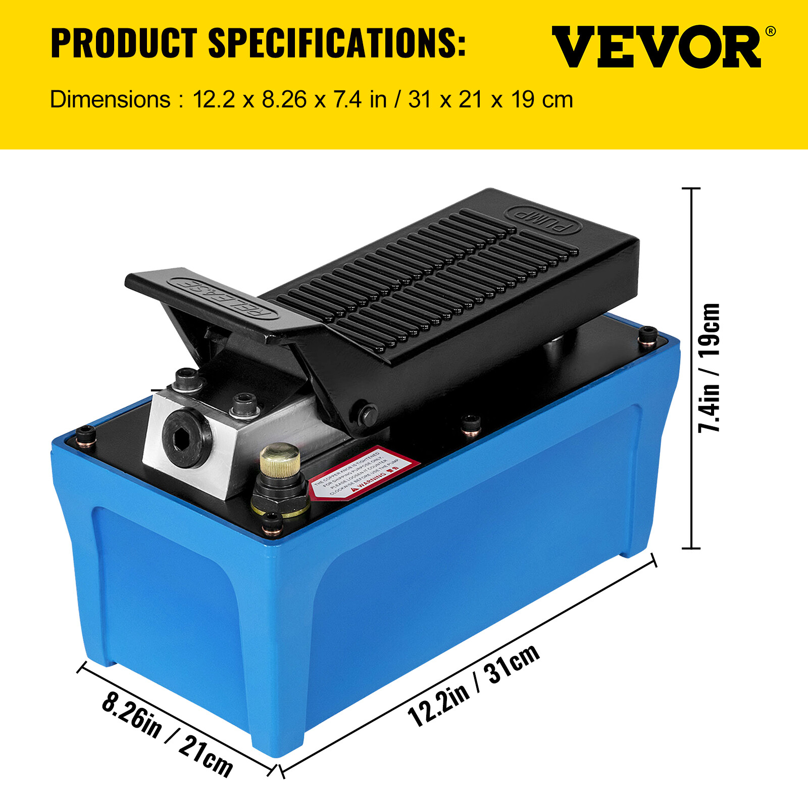 VEVOR Air Powered Hydraulic Pump 10,000 PSI Pack Release pressure Auto Repair
