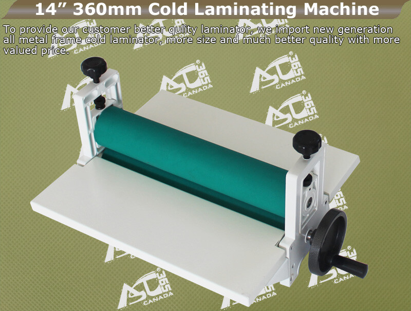 14" Manual All Metal Frame Cold Roll Laminator Mount Laminating Machine