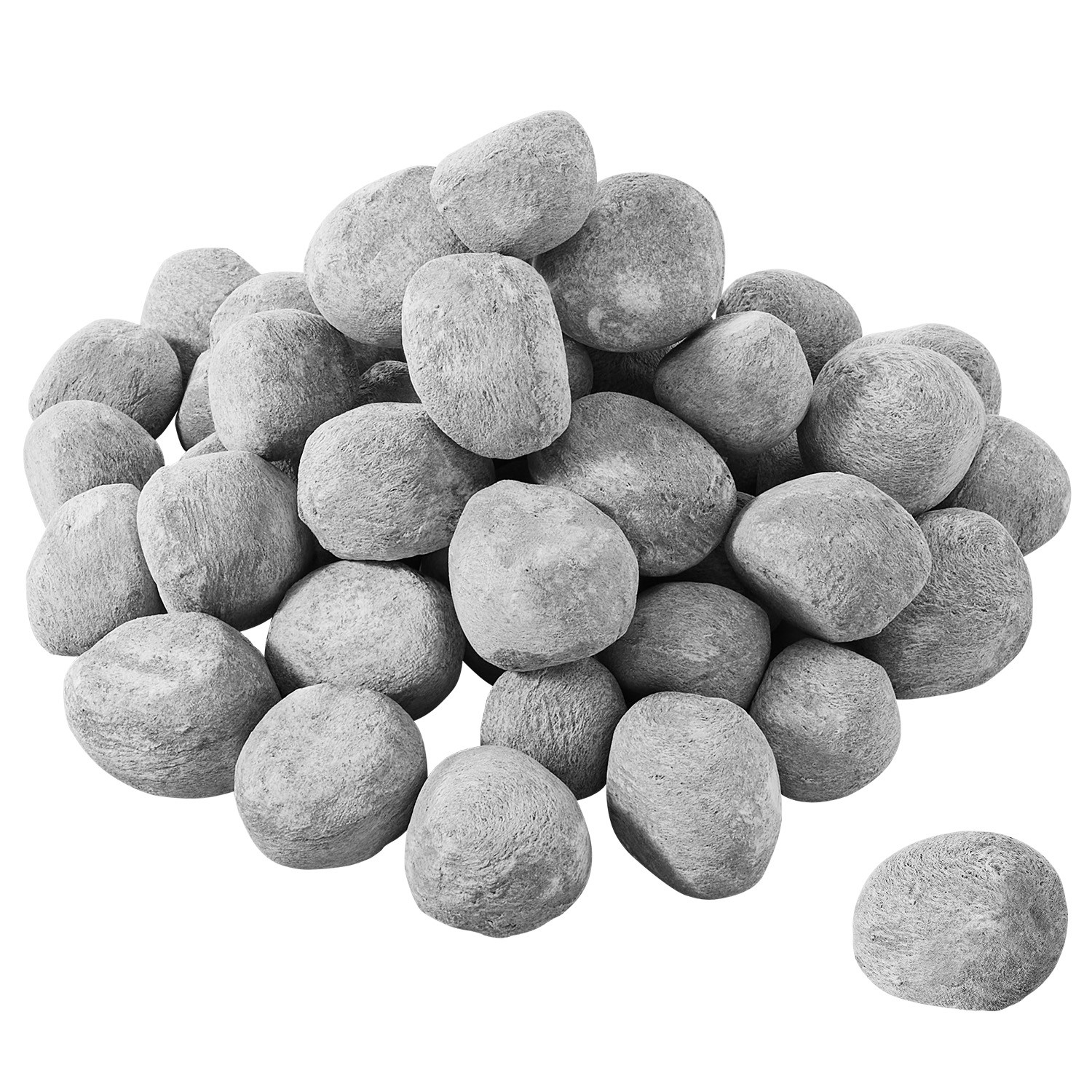 1-2 Inch 48 Pcs Ceramic Fire Pebble Stones Lava Rocks Reusable