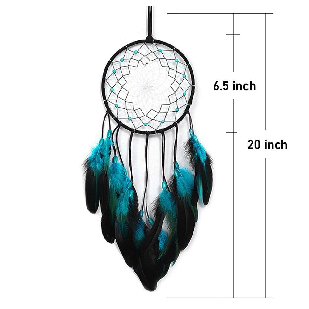 Blue Dream Catcher Boho Wall Hanging Decor Bedroom Ornament