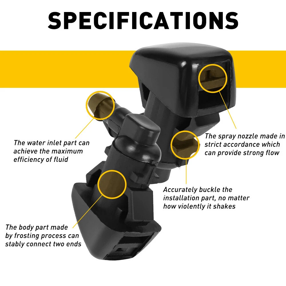 For Jeep Grand Cherokee 2011-2017 Windshield Wiper Water Washer Spray Nozzle Jet