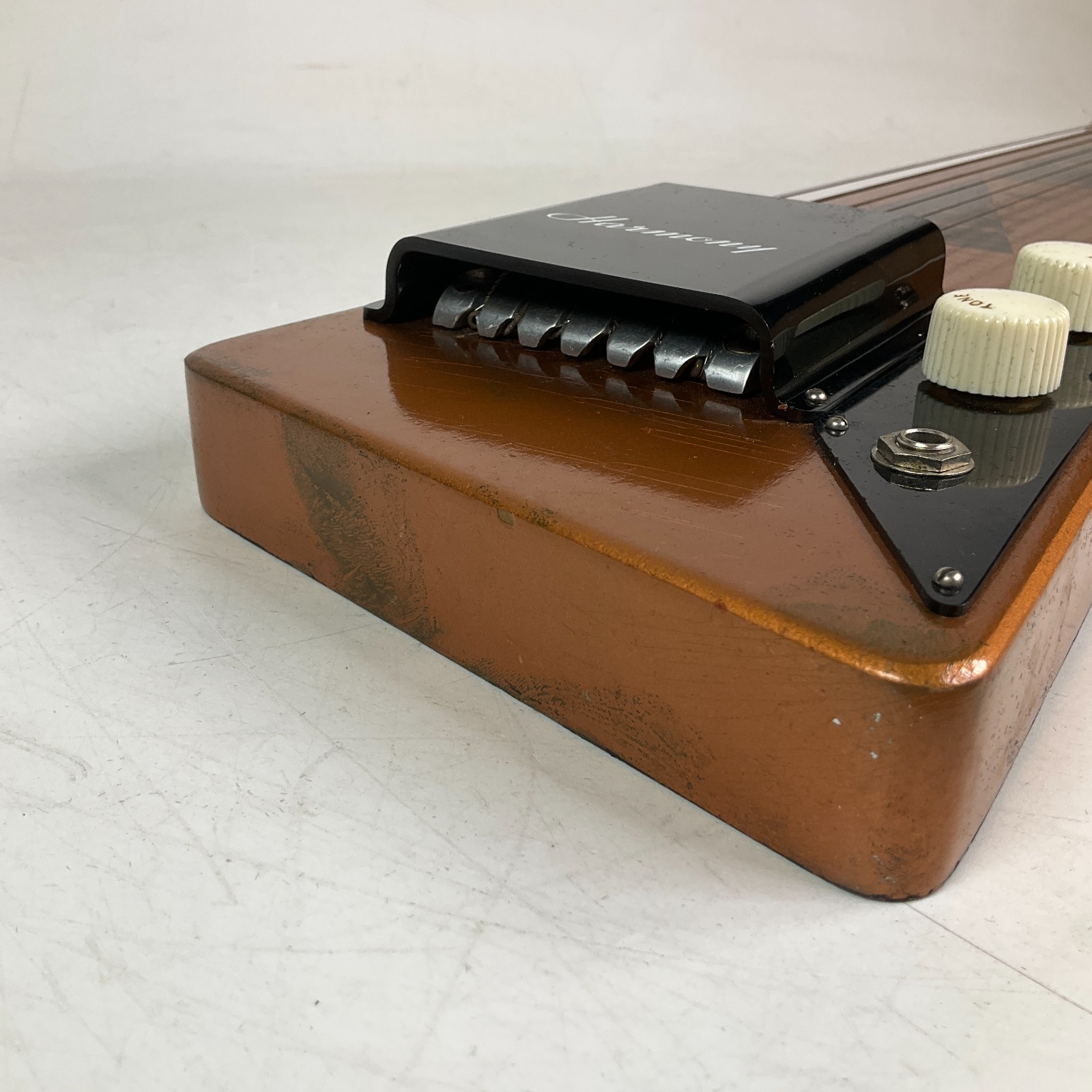 Vintage 1960s Harmony H-1 Lap Steel Electric Guitar Copper with Case