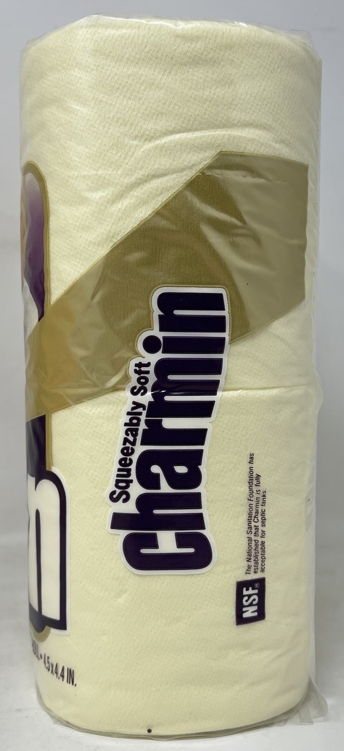 Vintage Charmin Squeezable Soft Toilet Paper Bath Tissue Movie Prop 1980s Yellow