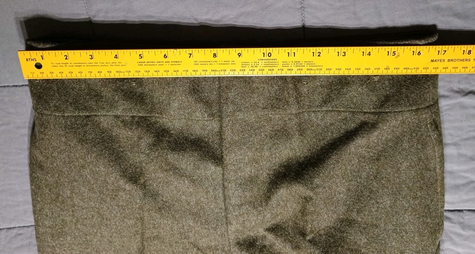 VTG French Army Green Wool Field Pants 1953 Francois Heynen Vestimentaire No 14