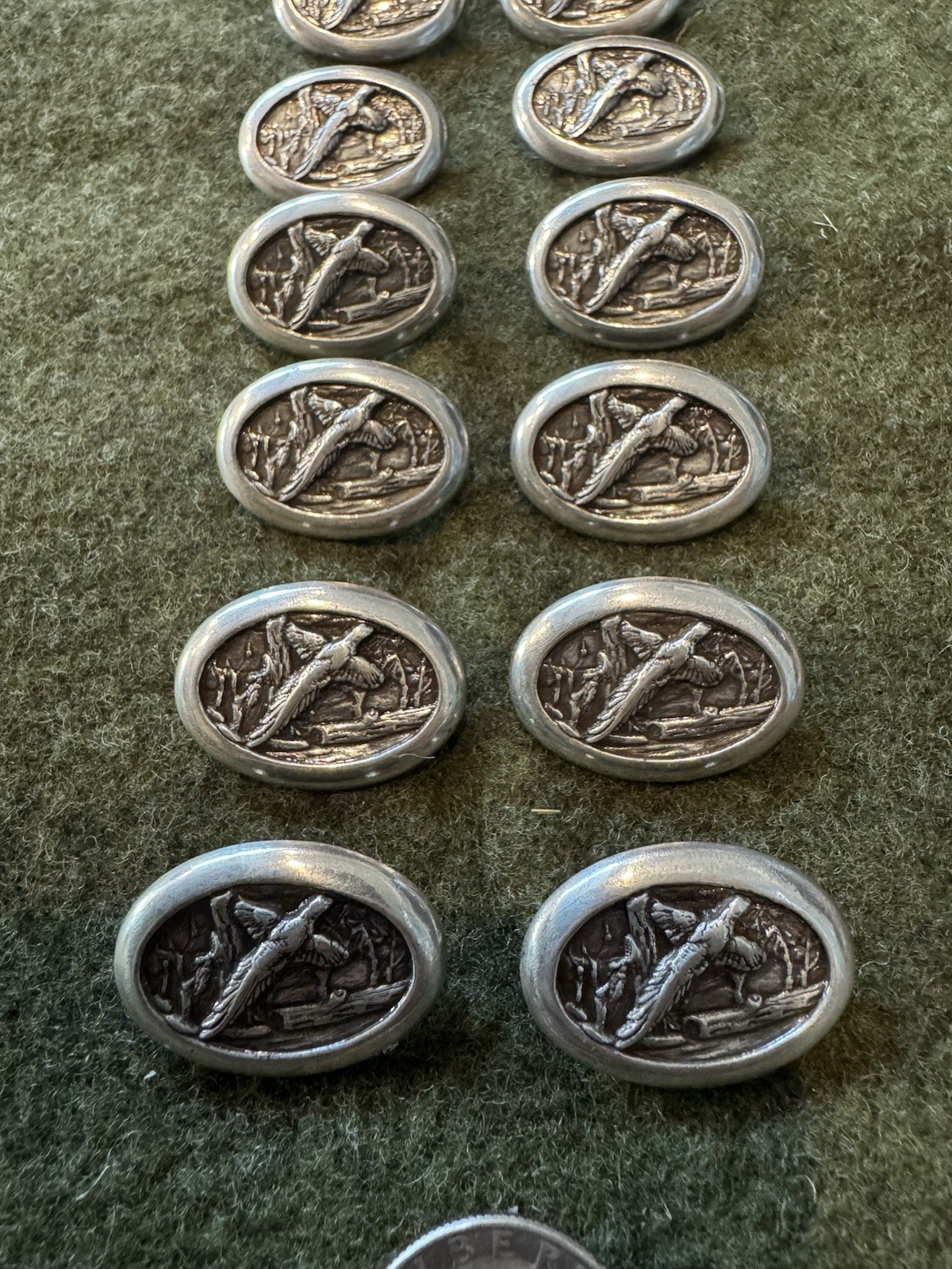 (12) Tandy Leather Pheasant Belt Conchos Screw Backs