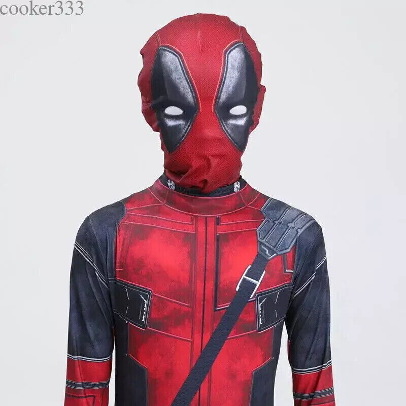 Deadpool Costume Cosplay Halloween Kids Bodysuit Boys Fancy Dress Party Red 2024