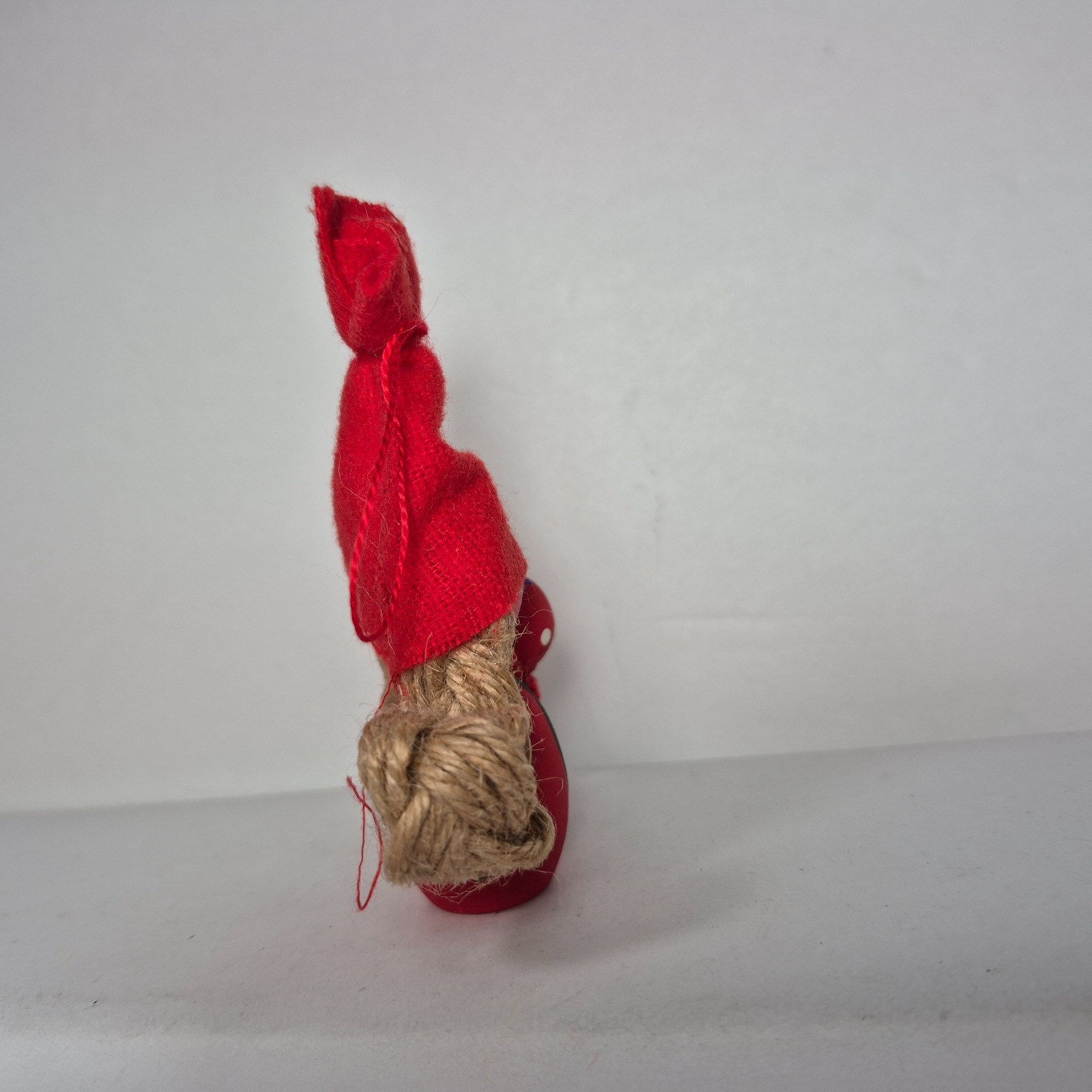 Holboll Denmark Folk Art Wood Female Gnome Christmas 3.5" Figurine