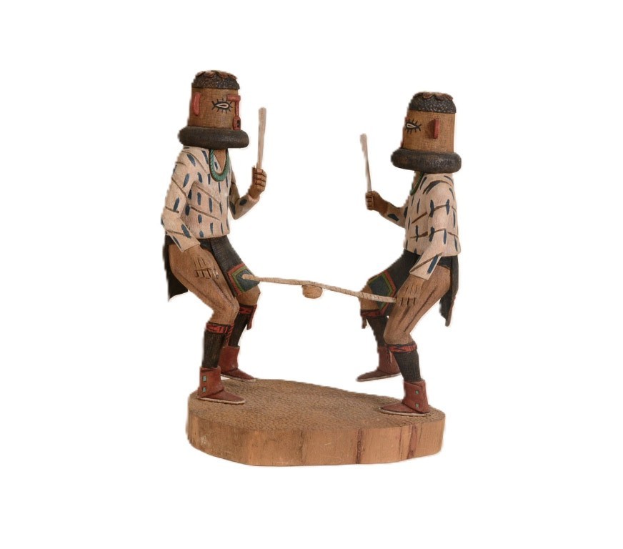 Hopi Kachina / Katsina Pair : "Ball Players"