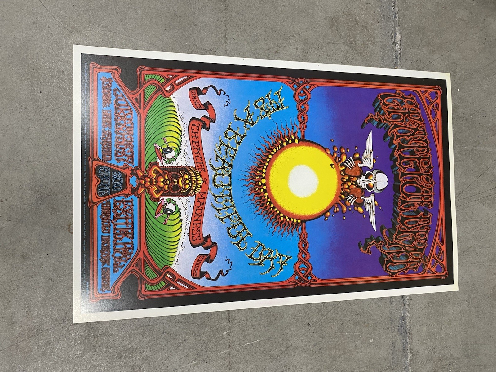 Vintage Grateful Dead Honolulu Hawaii Beautiful Day Concert Poster 2nd Printing